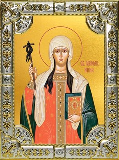 Икона Нина просветительница Грузии, равноапостольная, 18х24 см, со стразами 22269