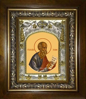 Икона Иоанн (Иван) Богослов апостол, в киоте 20х24 см 22393