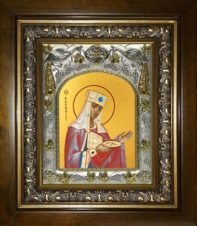 Икона Елена равноапостольная царица,в киоте 20х24 см 22394