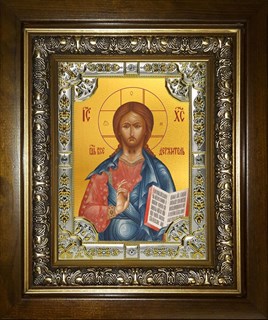 Икона Господь Вседержитель, в киоте 24х30 см 22420