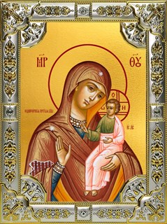 Икона Седмиезерская икона Божией Матери, 18х24 см, со стразами 22428
