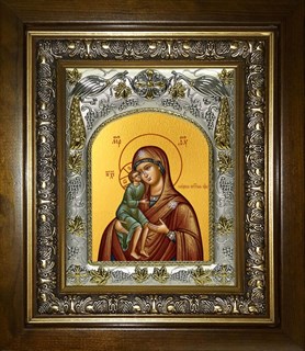 Икона Елецкая икона Божией Матери, в киоте 20х24 см 22434