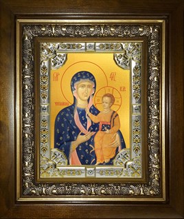 Икона Ченстоховская икона Божией Матери, в киоте 24х30 см 22474