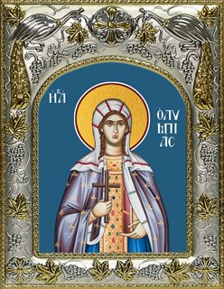 Икона Олимпиада Константинопольская диаконисса, 14х18 см 22490