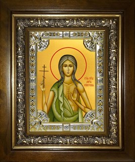 Икона Мария Египетская, преподобная, в киоте 24х30 см 22525