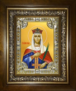 Икона Ирина великомученица, в киоте 24х30 см 22529