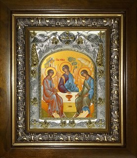 Икона Святая Троица, в киоте 20х24 см 22660