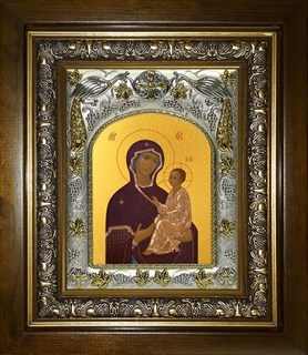 Икона Тихвинская икона Божией Матери, в киоте 20х24 см 22710