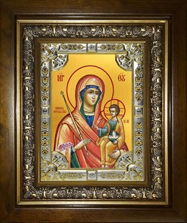 Икона Минская икона Божией Матери, в киоте 24х30 см 22777
