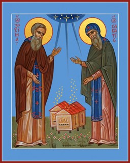 Икона Зосима и Савватий Соловецкие преподобные 22798