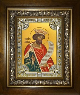 Икона Давид царь и пророк, в киоте 24х30 см 22830