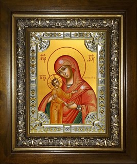 Икона Девпетерувская икона Божией Матери, в киоте 24х30 см 22838