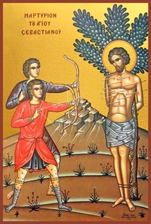 Икона Севастиан Медиоланский, Римский мученик 22840