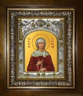 Икона Ксения Петербургская (Петербуржская) блаженная, в киоте 20х24 см 22885
