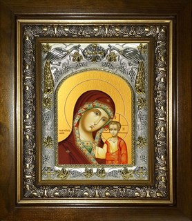 Икона Казанская икона Божией Матери, в киоте 20х24 см 22891