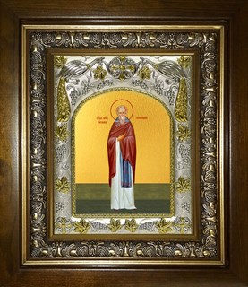 Икона Герман Соловецкий, преподобный, в киоте 20х24 см 22939