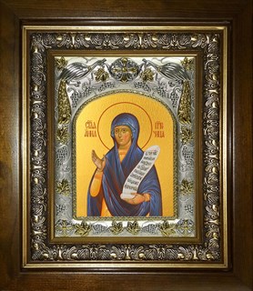 Икона Анна Пророчица, в киоте 20х24 см 22949