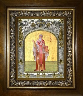 Икона Ириней Лионский священномученик, в киоте 20х24 см 22974