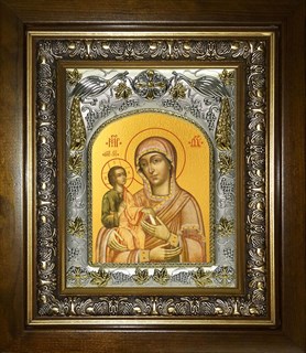 Икона Божия Матерь Троеручица, в киоте 20х24 см 22994