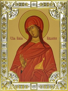 Икона Мария Магдалина равноапостольная, мироносица, 18х24 см, со стразами 23004
