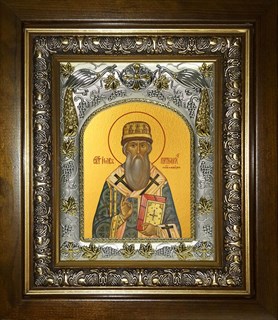 Икона Иов, патриарх Московский и всея Руси, святитель, в киоте 20х24 см 23044