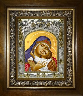 Икона Умиление, икона Божией Матери, в киоте 20х24 см 23108