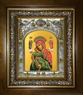 Икона Киккская икона Божией Матери, в киоте 20х24 см 23247