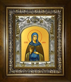 Икона Преподобная Марина Берийская (Македонская), дева, в киоте 20х24 см 23273