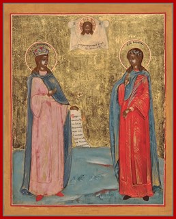 Икона Екатерина и Варвара великомученицы 23428