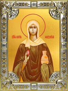 Икона Мария Магдалина равноапостольная, мироносица, 18х24 см, со стразами 23518