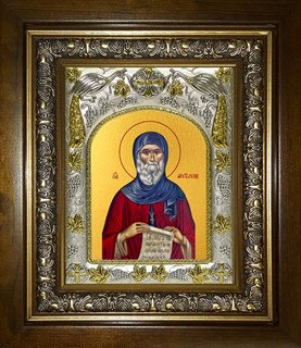 Икона Антоний Великий преподобный, в киоте 20х24 см 23545