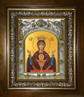 Икона Неупиваемая чаша, икона Божией Матери, в киоте 20х24 см 23558