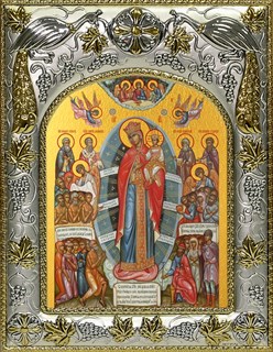 Икона Всех скорбящих Радость, икона Божией Матери, 14х18 см 23661
