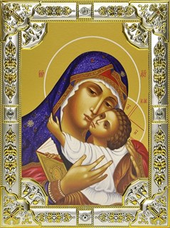 Икона Умиление, икона Божией Матери, 18х24 см, со стразами 23690
