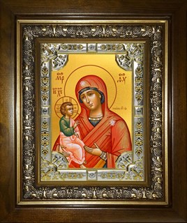 Икона Гребневская икона Божией Матери, в киоте 24х30 см 23702