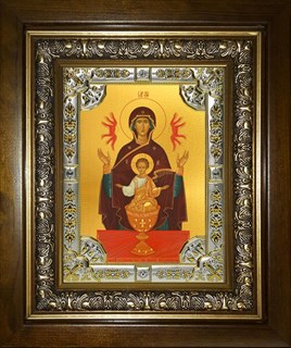 Икона Неупиваемая чаша, икона Божией Матери, в киоте 24х30 см 23713