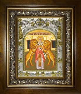 Икона Игнатий Богоносец Антиохийский, епископ, в киоте 20х24 см 23756