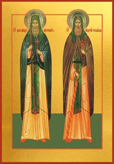 Икона Пересвет и Ослябя святые воины 23761