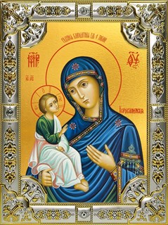 Икона Иерусалимская икона Божией Матери, 18х24 см, со стразами 23778