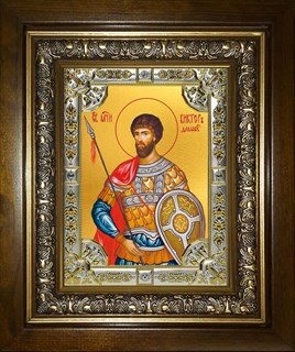 Икона Виктор Дамасский, Святой мученик, в киоте 24х30 см 23791