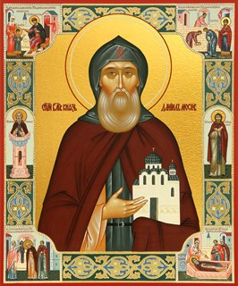 Икона Даниил Московский благоверный князь, икона с житием 23792