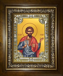 Икона Гордий Каппадокийский, сотник мученик, в киоте 24х30 см 23793