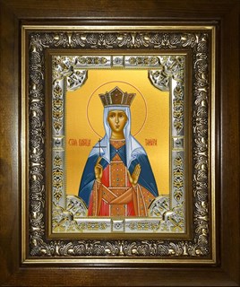Икона Тамара благоверная царица, в киоте 24х30 см 23815
