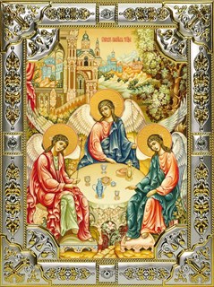 Икона Святая Троица, 18х24 см, со стразами 23833