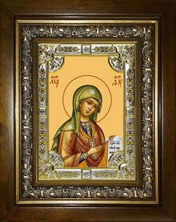 Икона Боголюбская икона Божией Матери, в киоте 24х30 см 23849
