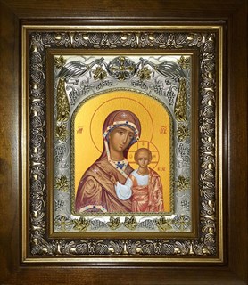 Икона Казанская икона Божией Матери, в киоте 20х24 см 23861
