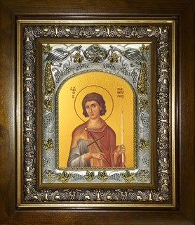 Икона Фанурий Родосский великомученик, в киоте 20х24 см 23869