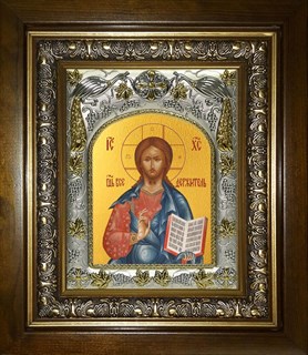 Икона Господь Вседержитель, в киоте 20х24 см 23909
