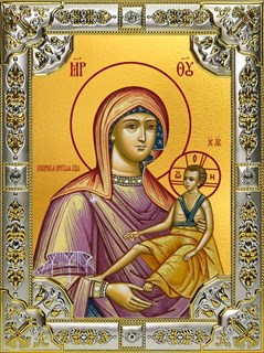 Икона Кипрская икона Божией Матери, 18х24 см, со стразами 23913