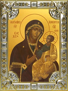 Икона Иверская икона Божией Матери, 18х24 см, со стразами 23918